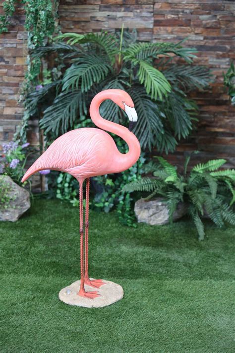 Large Flamingo Statue Standing Outdoor Living Outdoor Decor Lawn Ornaments And Statues