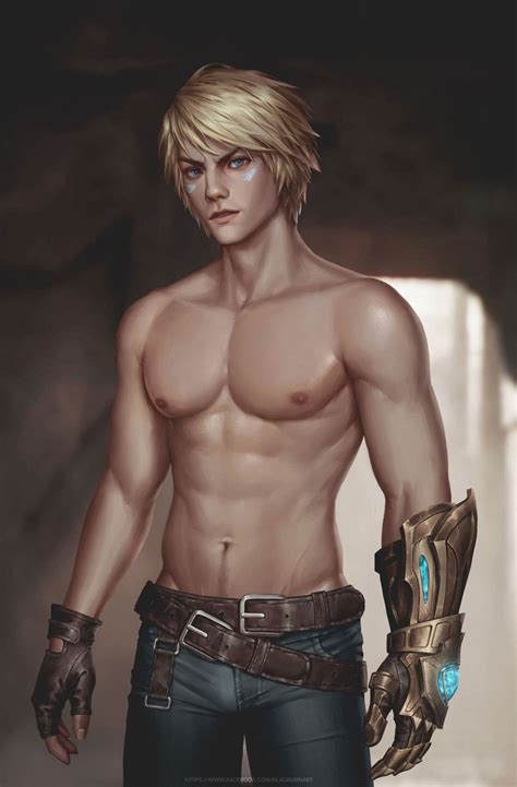 Rule 34 1boy Blagburn Blonde Hair Chest Cute Ezreal League Of Legends Male Male Only Muscular