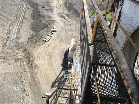 View from the top of a Marion 8050 dragline. I had to climb up to