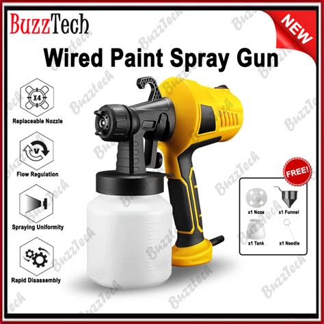 Buzztech 21v Cordless Electric Paint Gun Spray Gun 1200w 800ml High