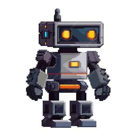 Mini Robot En Estilo Pixel Art Png Dibujos Mini Robot Futuro Png