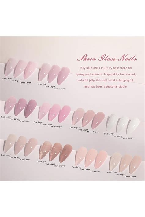 Shoyum Nude Pink Gel Nail Polish Set Colors Neutral Nude Gel Polish