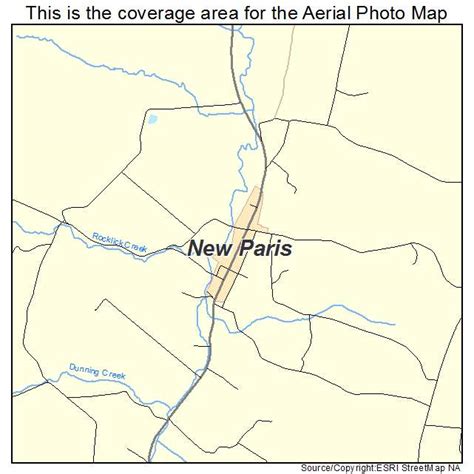 Aerial Photography Map of New Paris, PA Pennsylvania