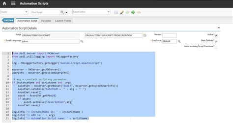 Create New Crontask Based On Automation Script Maximo Ibm Maximo