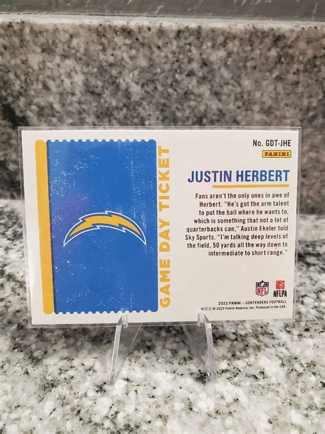 Justin Herbert 2022 Panini Contenders GDT JHE LOS ANGELES CHARGERS EBay