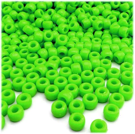 The Crafts Outlet 100pc Plastic Round Opaque Pony Beads