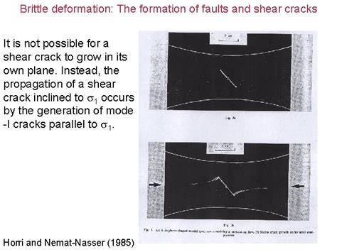 Brittle deformation III Terminology The formation of faults