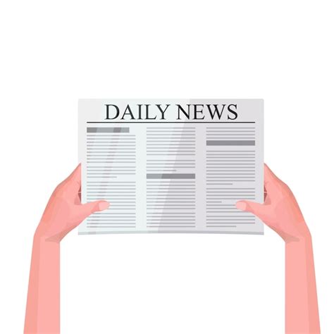 Premium Vector Human Hands Holding Newspaper Reading Daily News Press Mass Media Concept