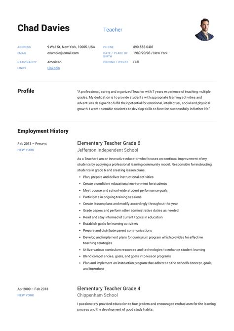 Teacher Resume & Writing Guide | + 12 Samples | PDF | 2019