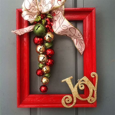 Picture Frame Wreath Christmas Frames Diy Diy Christmas Decorations