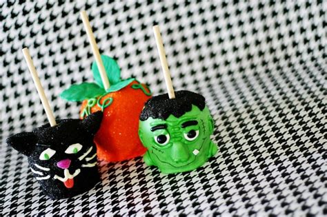 candy apple decorations, perfect for halloween | Halloween apples ...