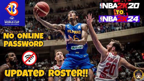 Nba 2k20 To Nba 2k24 Roster Fiba World Cup 2023 No Online Password On Android Mobile Youtube