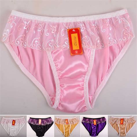 2pcs Womens Ladies 16 Momme 100 Pure Silk Panties Briefs Bikinis