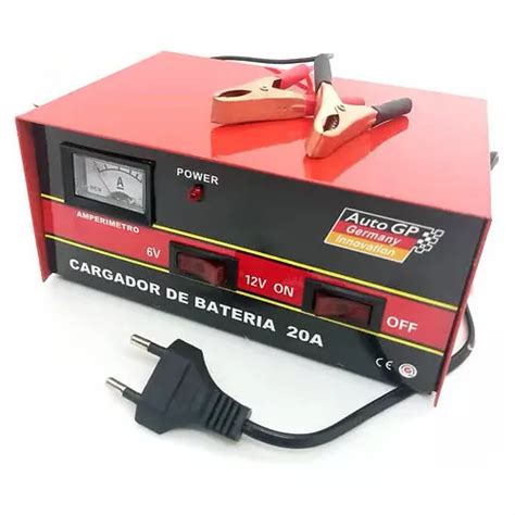 Cargador De Bateria Auto Moto 12v 6v 20a Proteccion Sobrecar