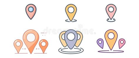 Location Pin Icon Set, Modern GPS Symbol in Various Styles ...