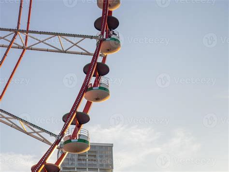 Ferris Wheel Against The Sky Amusement Park By The Sea Rest Zone