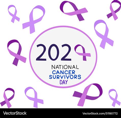 National Cancer Survivors Day Survivor Royalty Free Vector