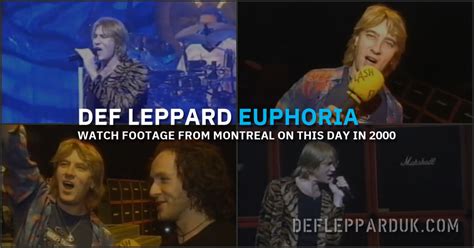 Years Ago Def Leppard Bring Euphoria Tour To Montreal Video