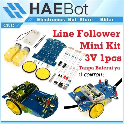 Jual HAEBOT DIY Line Tracer Follower Kit Robot Edukasi Smart Car