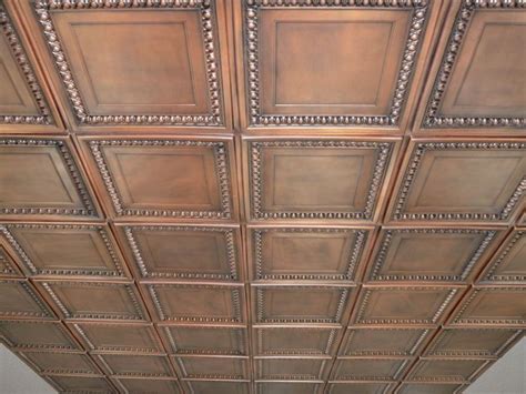 Faux Tin Decorative Ceiling Tiles In Antique Copper 10 Pack Glue Up Or Drop In Into The