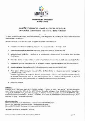 Calam O Pv Du Conseil Municipal Du Janvier