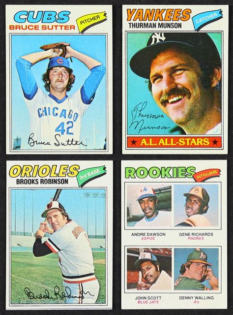 1977 Topps Baseball Complete Set Of 660 Cards With Rookie Outfielders