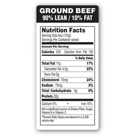 Ground Beef Nutrition Facts NutritionWalls