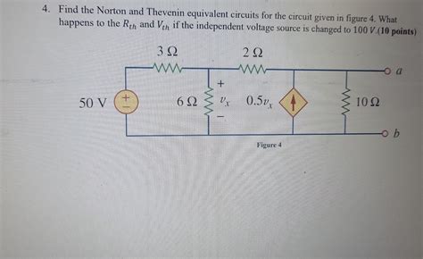 Solved Find The Norton And Thevenin Equivalent Circuits Chegg