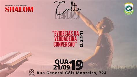 Culto do Renovo Evidências da Verd Conversão Cl 3 1 11 YouTube