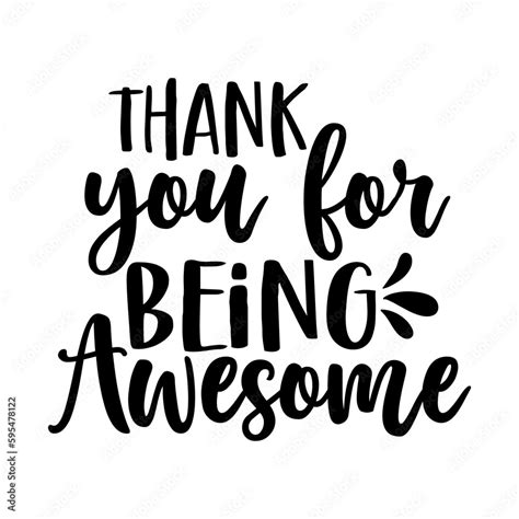 Thank You For Being Awesome Stock Vector Adobe Stock