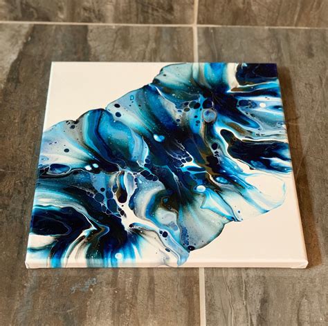 Original Acrylic Pour Painting Acrylic Art Collectibles Painting Etna