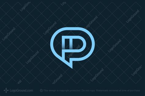 Letter P Chat Logo