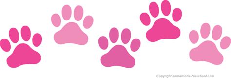 Pink Paw Prints - ClipArt Best