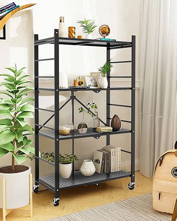 Amazon Himix Storage Shelves With Hooks Tier Foldable