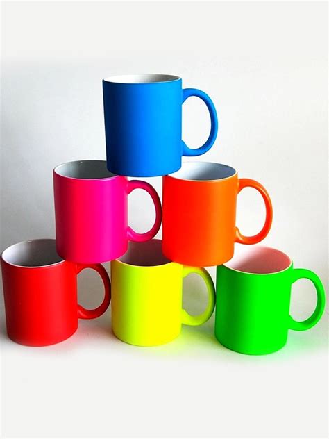 Pack Of Blank Sublimation Neon Mugs Fabloons Fabloons