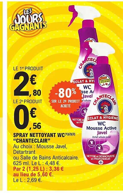 Promo Spray Nettoyant Wc Chanteclair Chez E Leclerc Icatalogue Fr