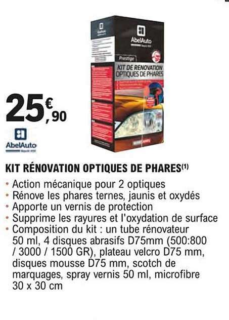 Promo Abelauto Kit Rénovation Optique De Phares chez E Leclerc L Auto