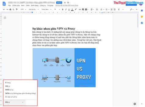 Phương pháp đếm từ trong Google Docs