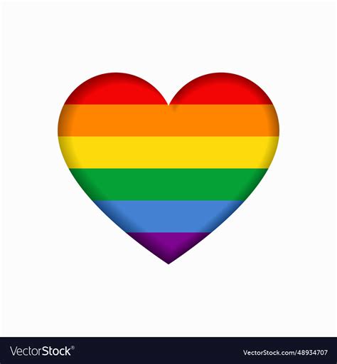 Lgbt Pride Flag Heart Shaped Sign Royalty Free Vector Image