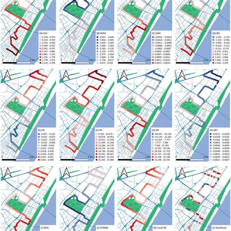 Spatial Distribution Of Local Coefficients For The Gwr Model A