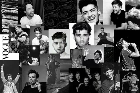 One Direction black and white wallpaper