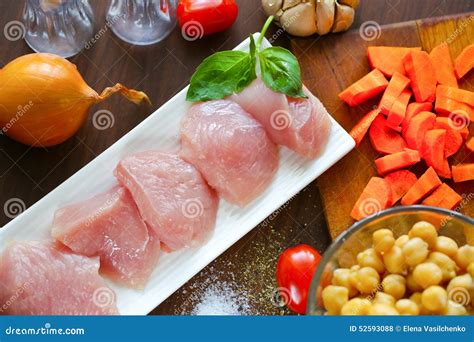 Sliced Turkey Meat and Vegetables on the Tables Stock Photo - Image of closeup, breast: 52593088