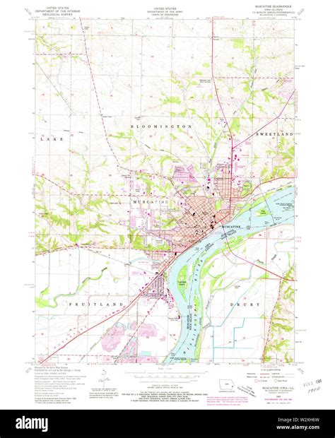 Muscatine iowa map Cut Out Stock Images & Pictures - Alamy