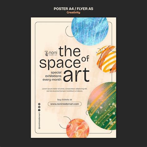 Free Psd Watercolor Space Art Poster Template