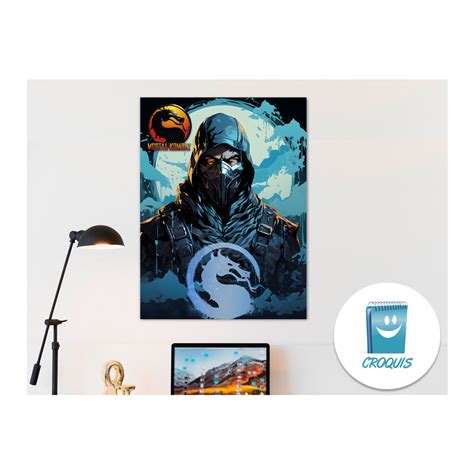 Poster Sub Zero Mortal Kombat 80 Cm X 60 Cm