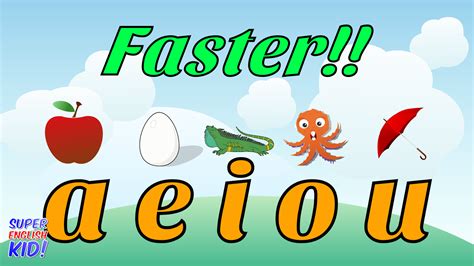 The Faster Aeiou Short Vowel Phonics Song For Kids Super English Kid