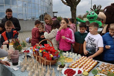 Foto Podravka I U Enici Iz Osnovne Kole Bra A Radi Posadili Bilje U