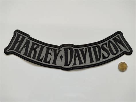 Parche Bordado Reflectivo Texto Invertido Harley Davidson Cuotas Sin