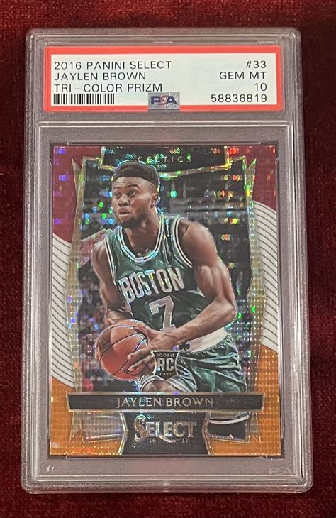 2016 17 Panini Select Premier Level Tri Color Prizm 174 Jaylen Brown