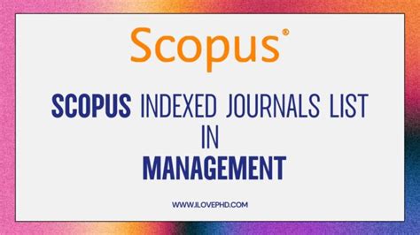 Top Scopus Indexed Journals In Management 2024 ILovePhD